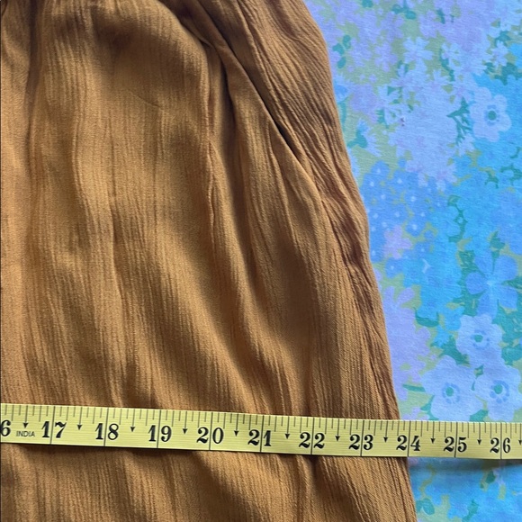 NWT Garnet Hill | Solaris Button-Front Crepe Maxi Skirt Yellow Boho Medium - Picture 8 of 10